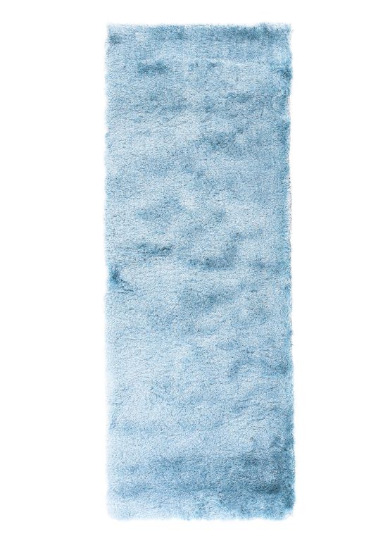 Tapis à poils longs Breeze couloir Bleu clair