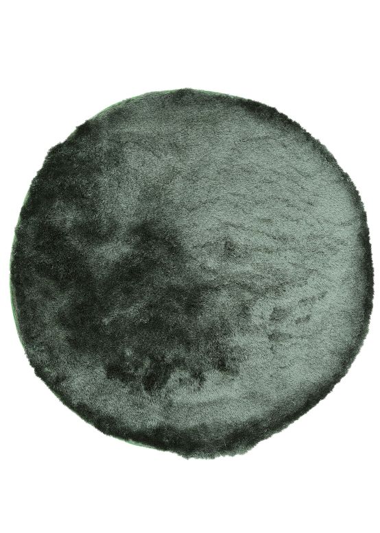 Tapis à poils longs Breeze ronde Vert