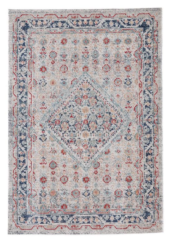 Tapis tissé à plat Noah Gris clair