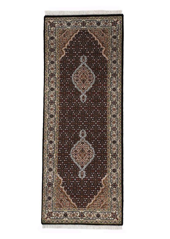 Tapis Tabriz Mahi couloir Noir