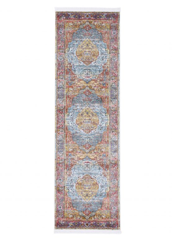 Tapis Vintage Esha couloir Multicouleur