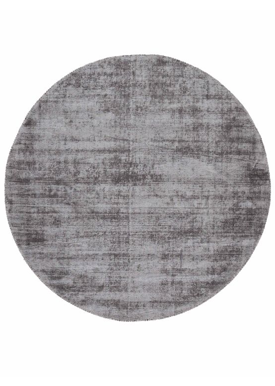 Tapis en viscose rond Ava Gris clair