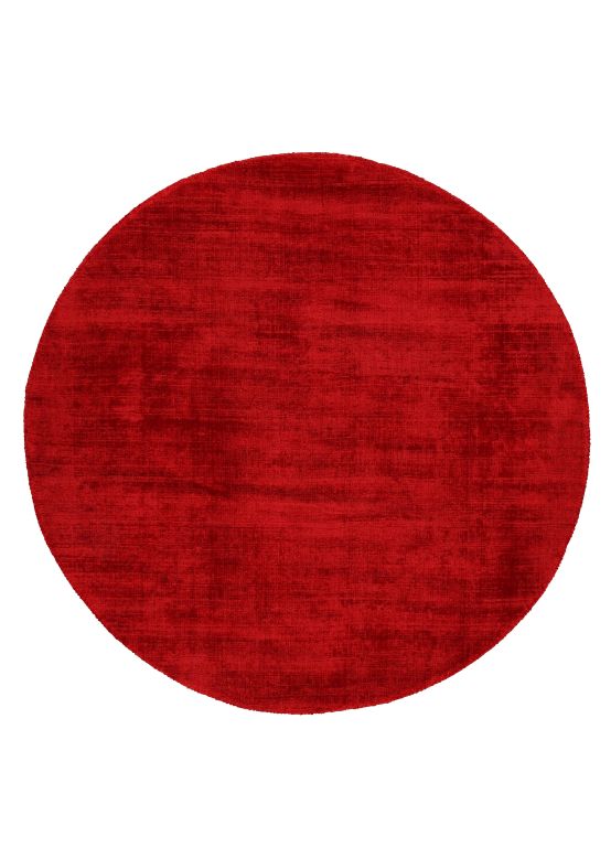 Tapis en viscose rond Ava Rouge