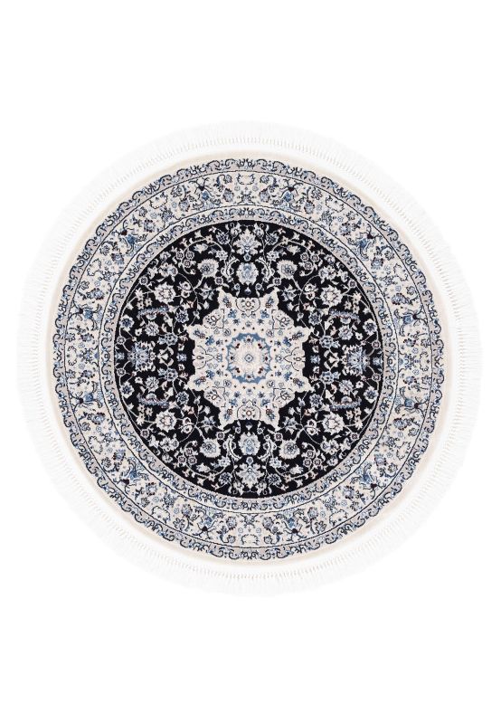 Tapis rond Nain Diane Bleu foncé