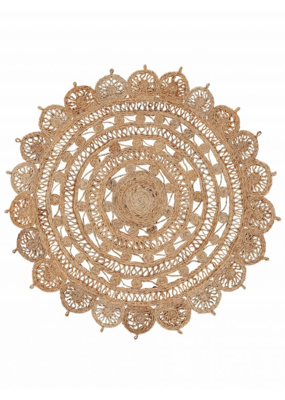 Tapis de Jute Cate ronde Beige