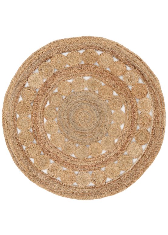 Tapis de Jute Dana rond Beige