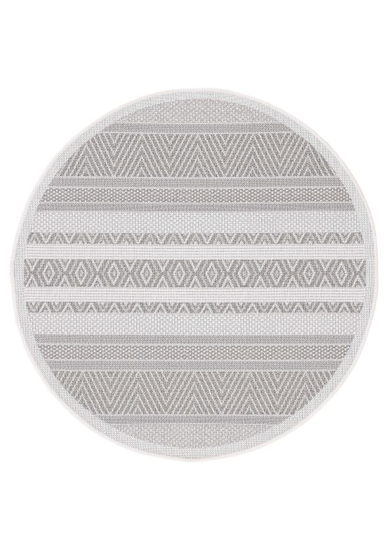 Tapis dextérieur & intérieur Boho rond Beige