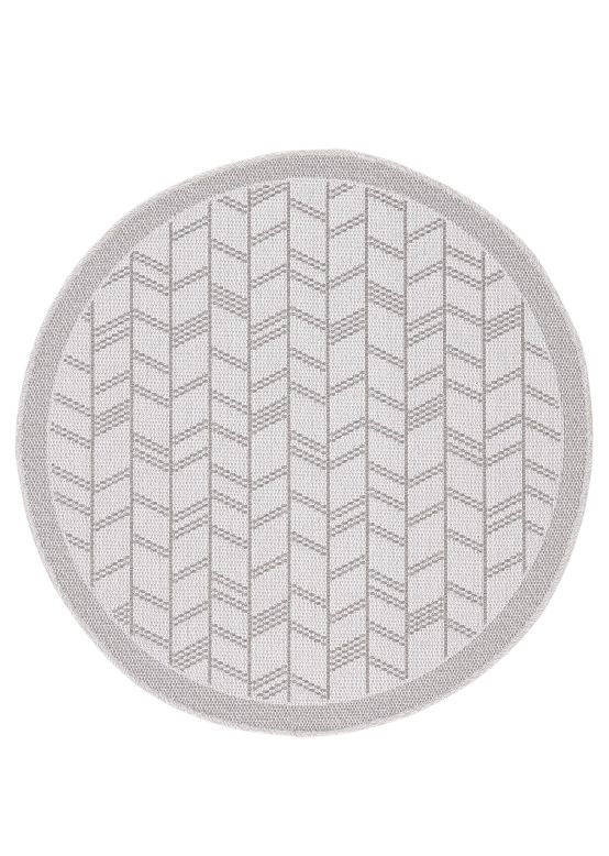 Tapis dextérieur & intérieur Boho rond Beige