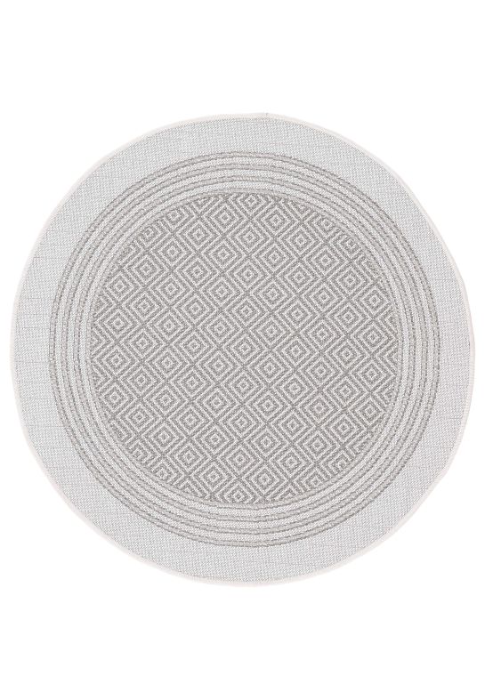 Tapis dextérieur & intérieur Boho rond Beige