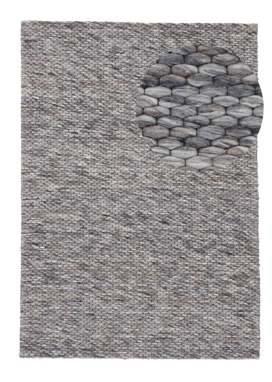 Tapis de laine Sina Gris chiné