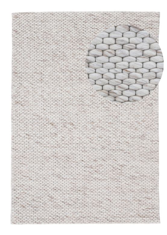 Tapis de laine Sina Beige chiné