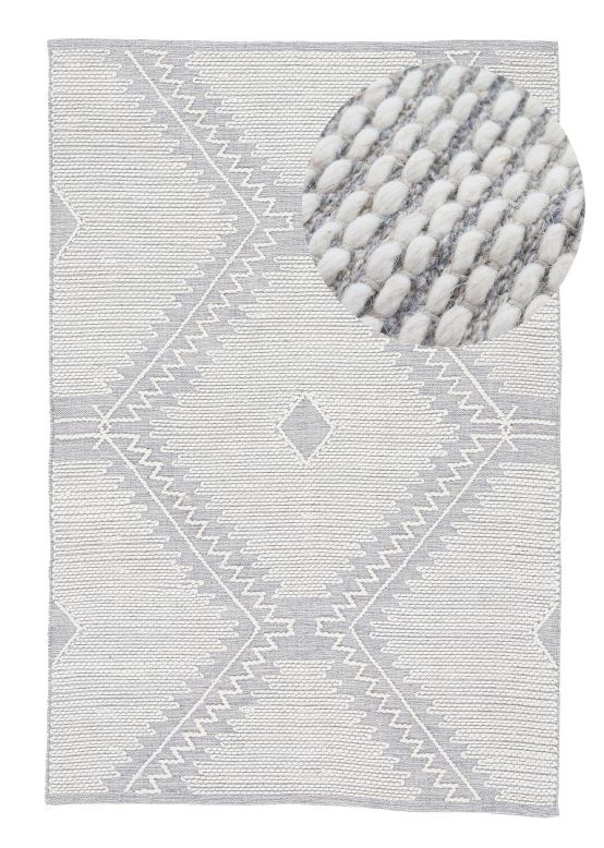 Tapis en coton Kilim Durry Gris