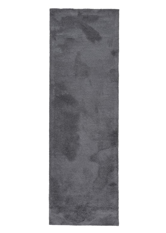 Tapis à poils longs Silky couloir Gris