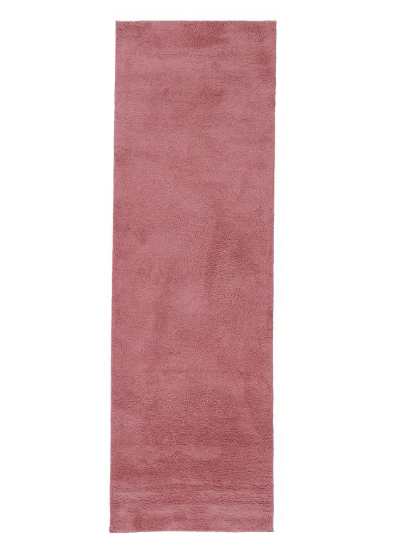 Tapis à poils longs Silky couloir Rose