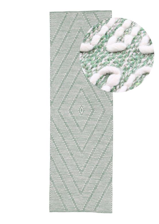 Tapis en coton Kilim Durry Vert