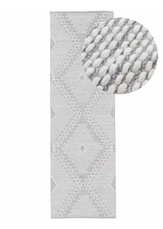 Tapis en coton Kilim Durry Gris