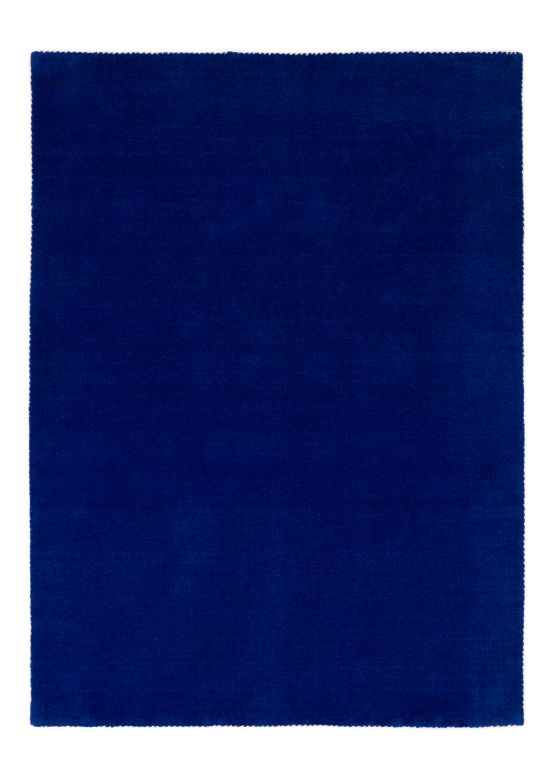 Tapis de laine Gabbeh Uni Bleu