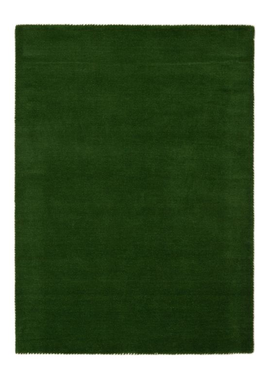 Tapis de laine Gabbeh Uni Vert