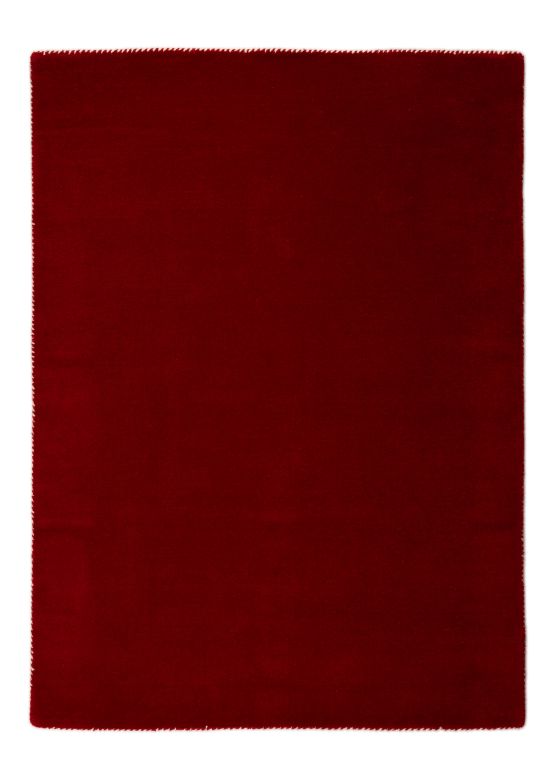 Tapis de laine Gabbeh Uni Rouge