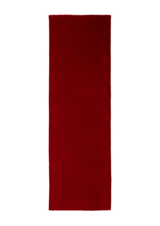 Tapis de laine Gabbeh Uni couloir Rouge