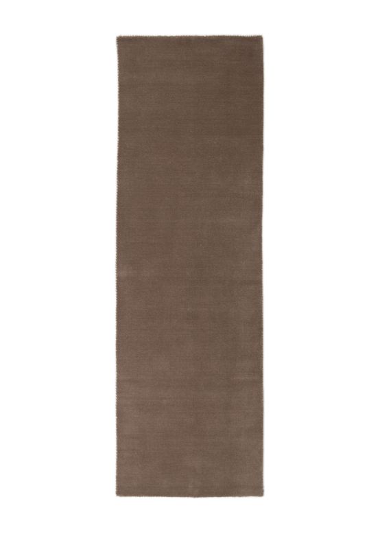 Tapis de laine Gabbeh Uni couloir Taupe