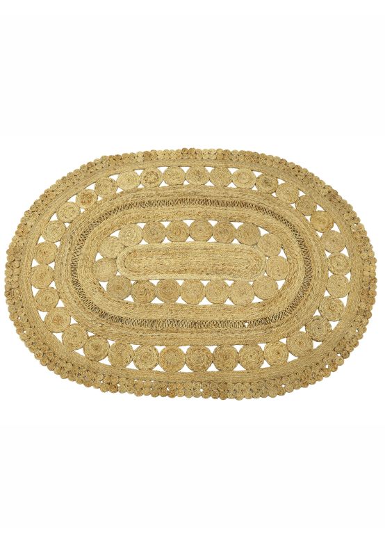 Tapis de Jute Finn Ovale Brun clair