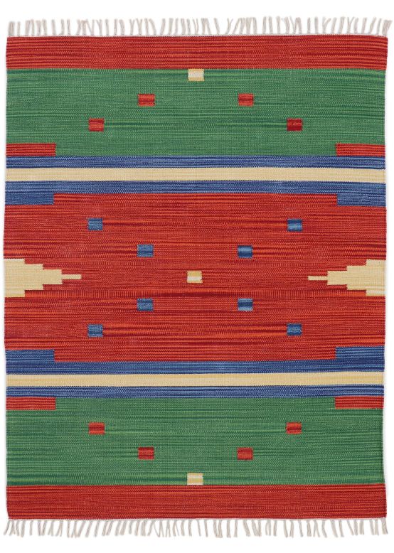 Tapis tissé à plat Kilim Amar Rouge