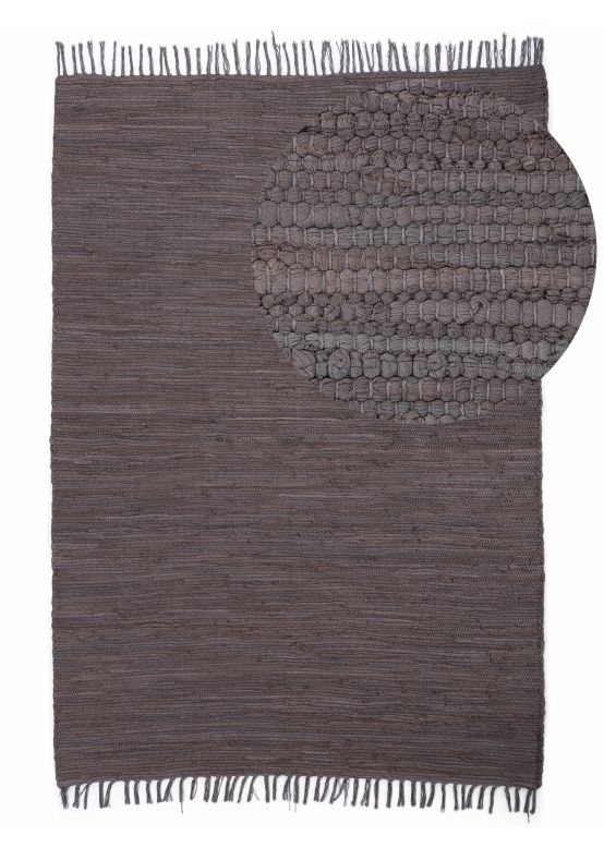 Tapis tissé à plat Kilim Chindi Uni Mauve